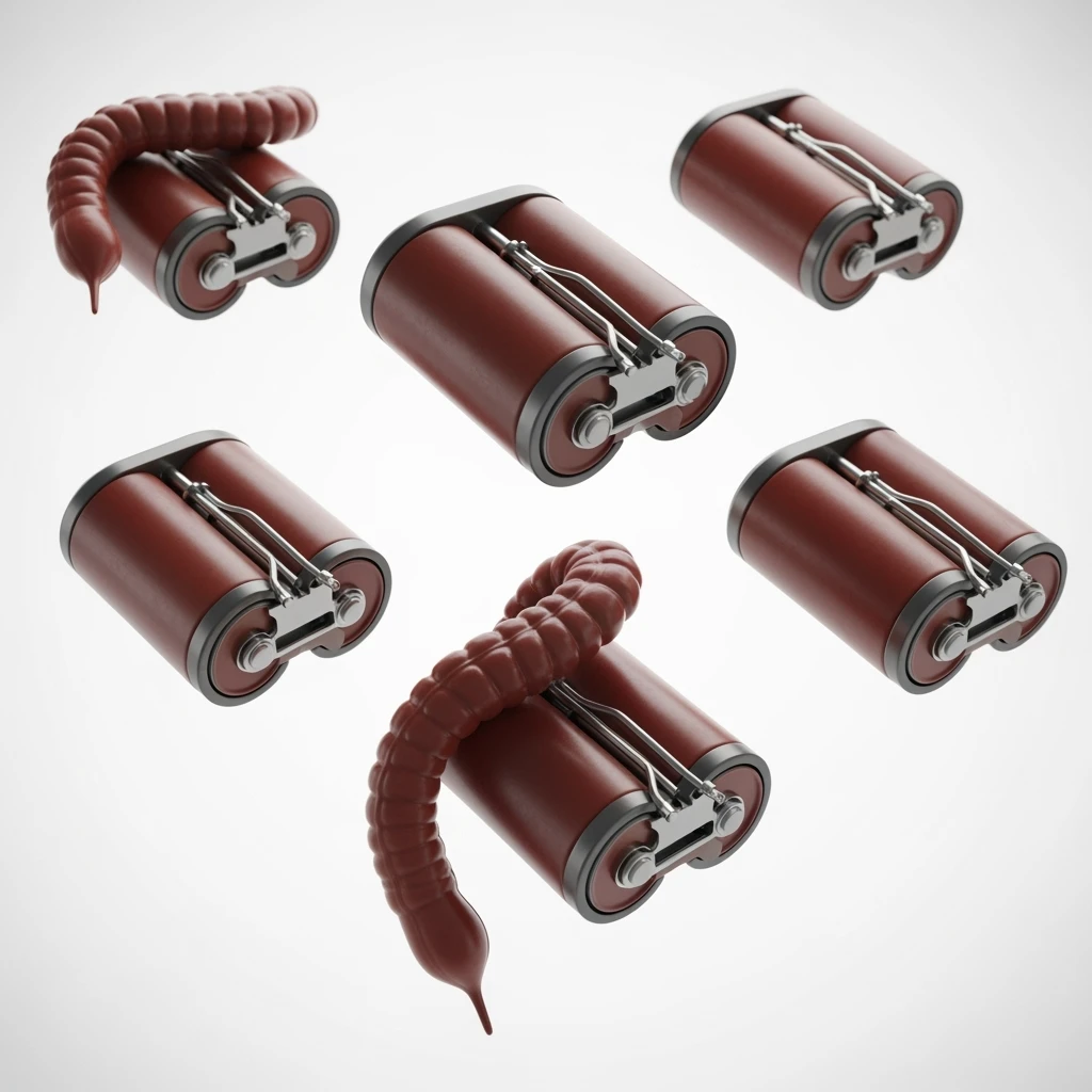 6 BATTERI INTESTINALI BORDEAUX FLUTTUANO IN ARIA, IPERREALISTICO 4K, ISOLATI SU SFONDO BIANCO emoji