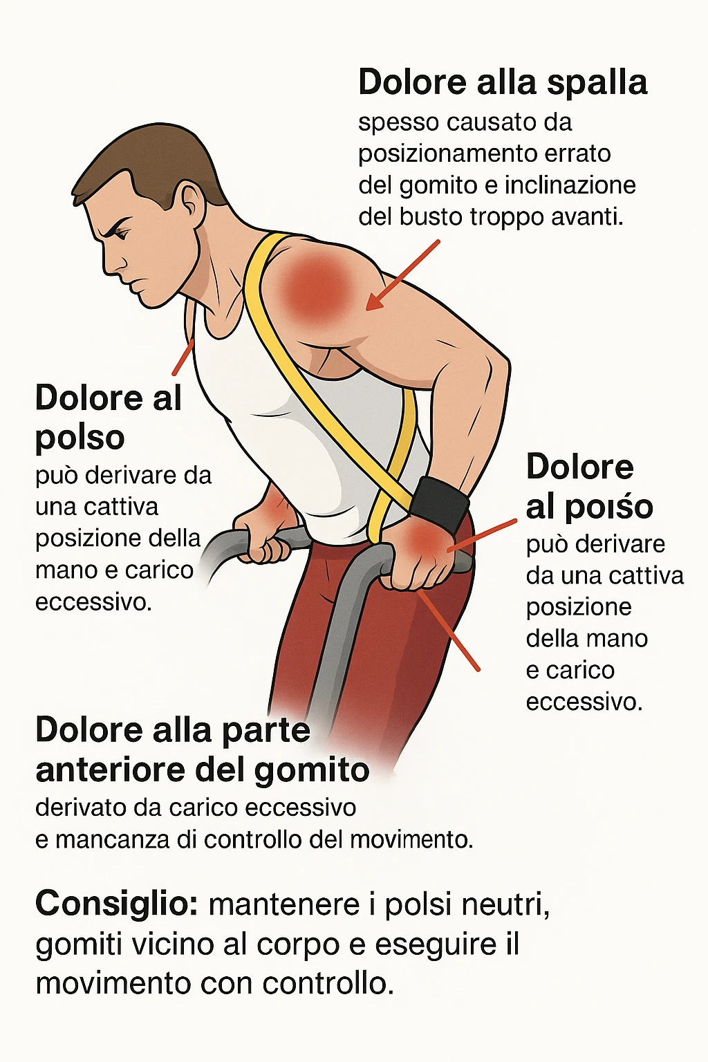 Dolore nel dip per errori di tecnica, facciamo capire bene i dolori in italiano emoji