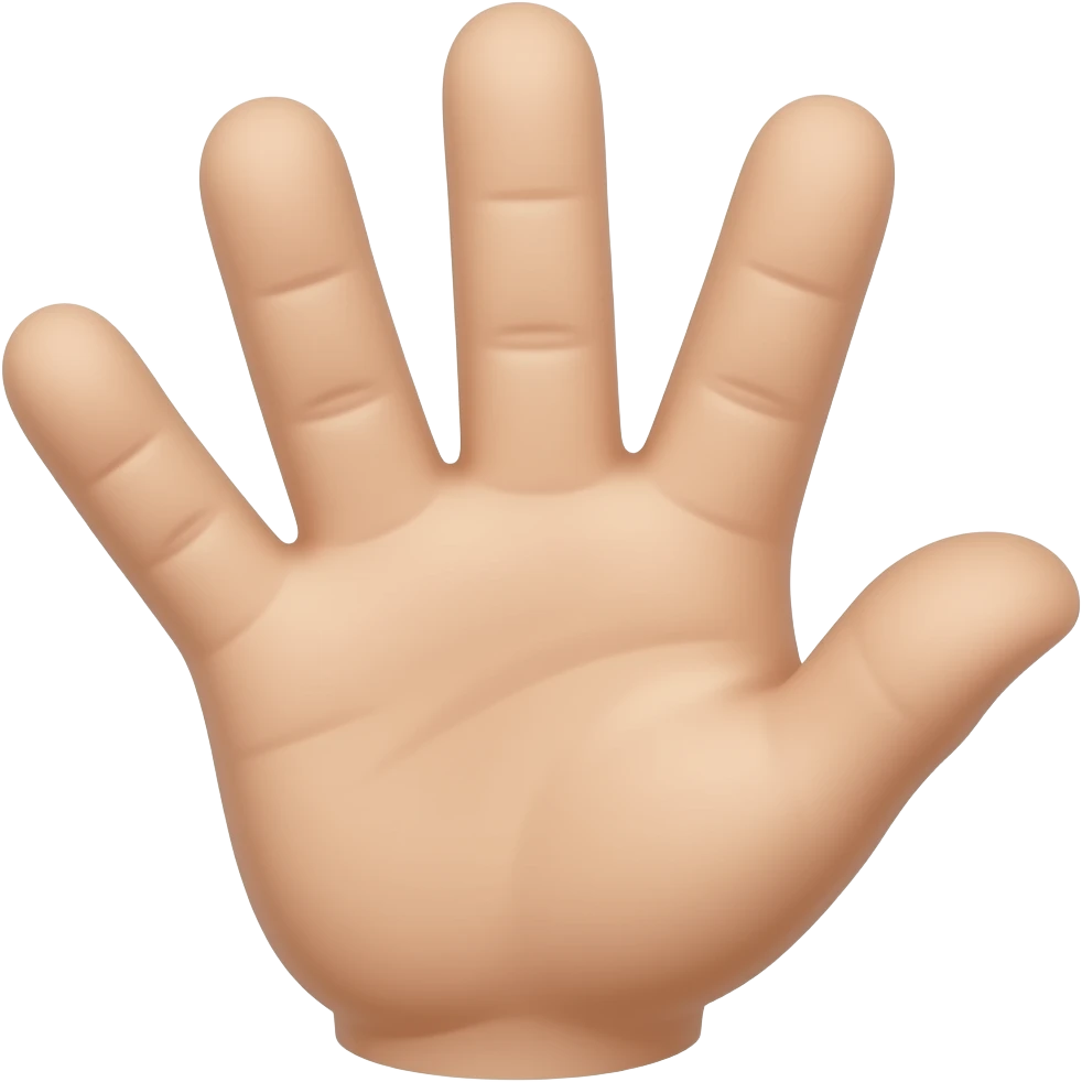 Mano ,mostrado 4 dedos emoji