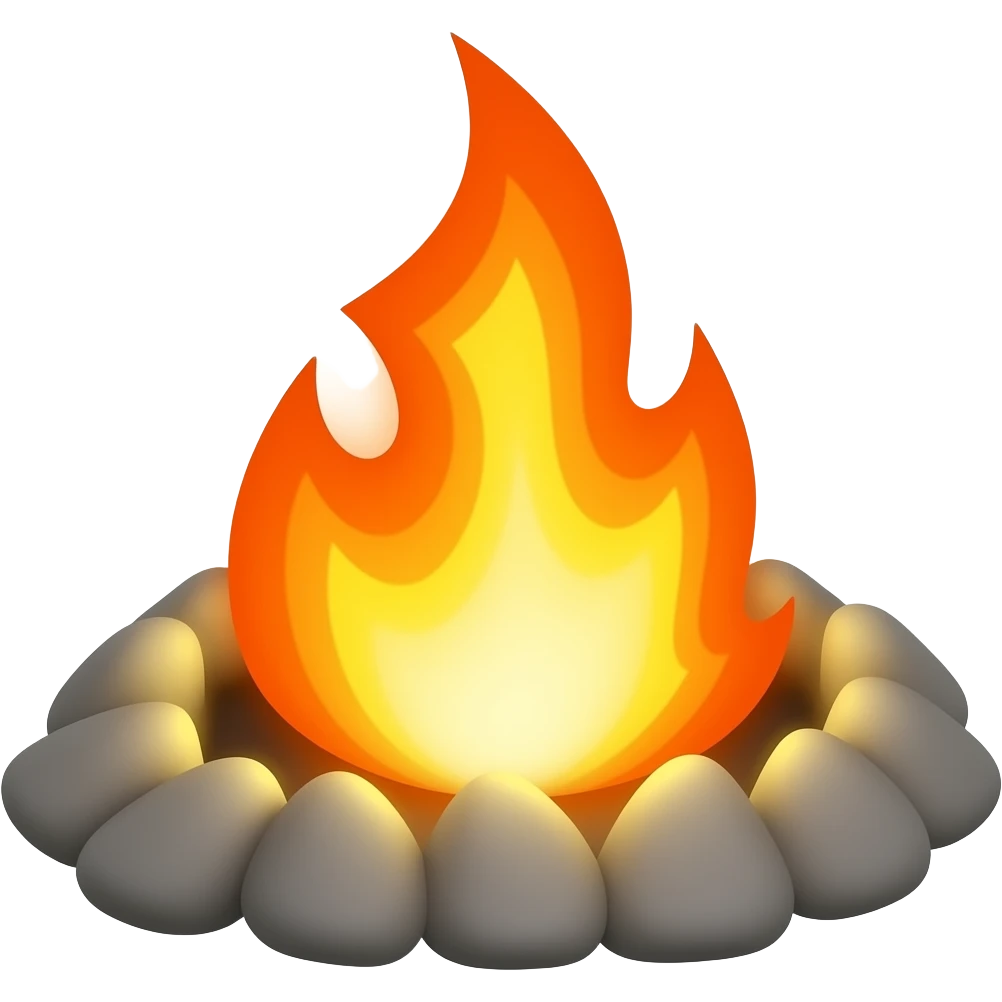 burning embers emoji