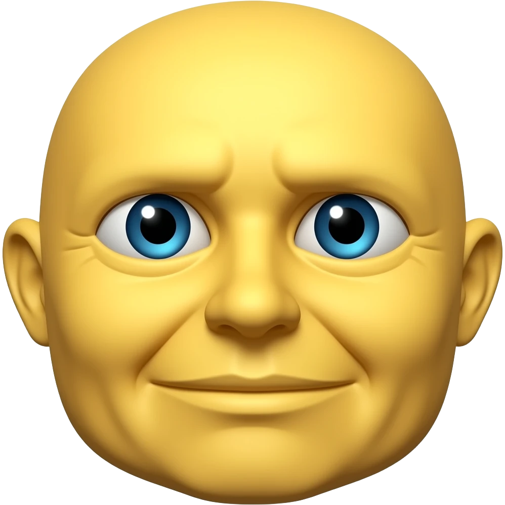 Distorted 2D yellow emoji face, wide-stretched screaming open mouth, slightly shifted and bulging eyes, hyper-expressive and intense hype expression, minimalist cartoon style, vibrant colors, isolated on a white background emoji