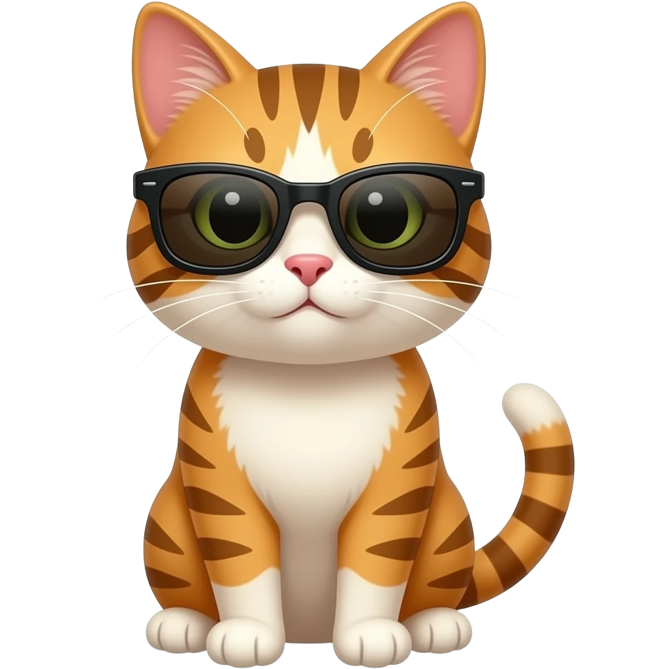 Cat wearing sunglasses emoji