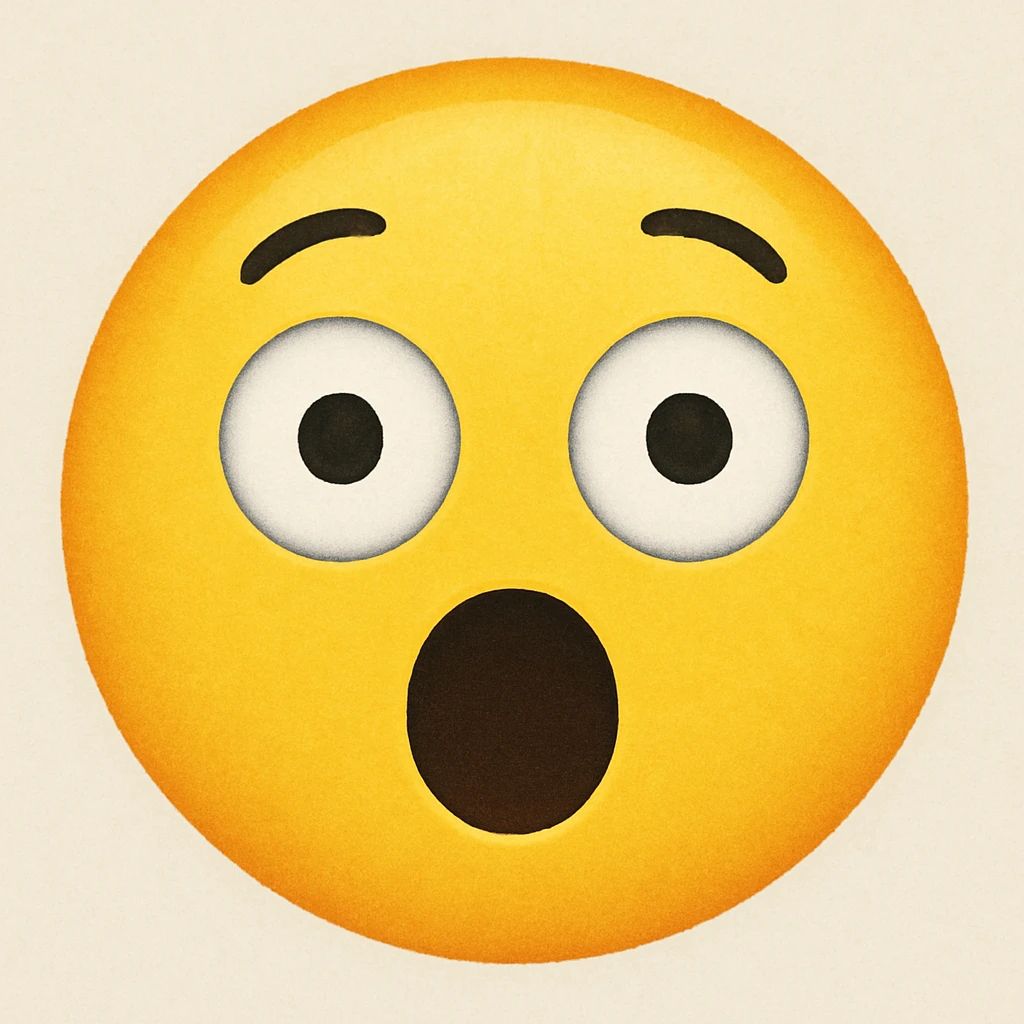 yellow emoji with a surprised face emoji