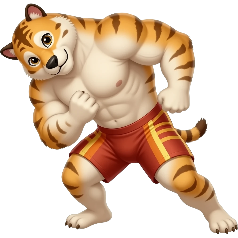 animal wrestling emoji