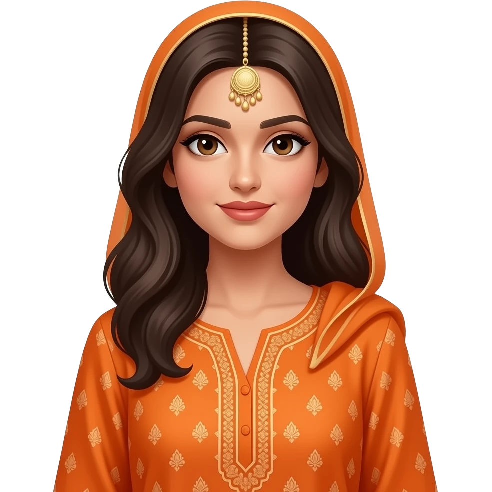 Orange frshi shalwar kameez ladies full emoji
