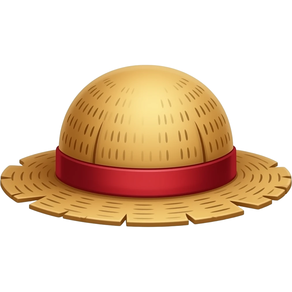 Luffy straw hat emoji
