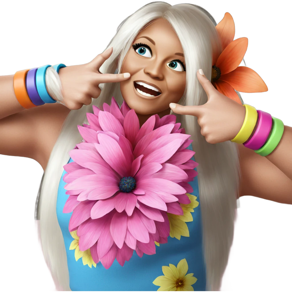 whimsical flower boy with hair emoji