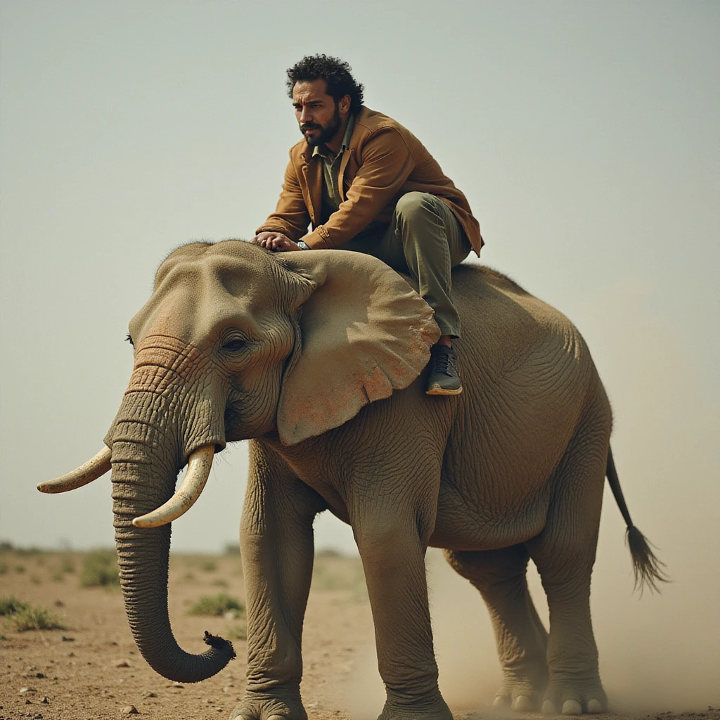 Alain chabat sur un éléphant  emoji