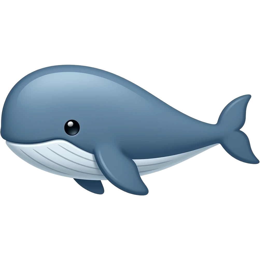 2d cartoon humpback whale emoji