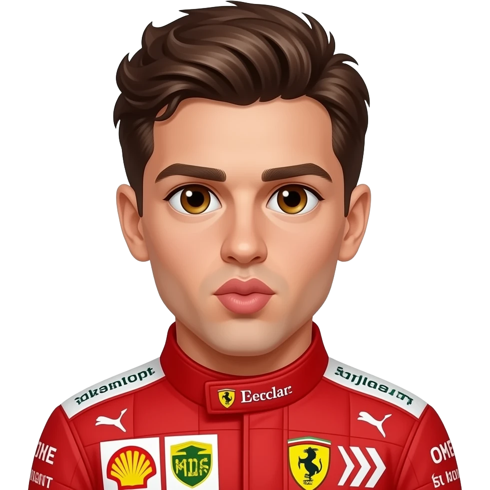 Charles Leclerc qui fait 😘+🥰 emoji