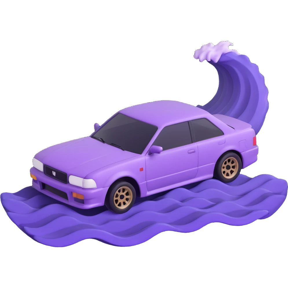 japanese purple wave phonk car drifting emoji