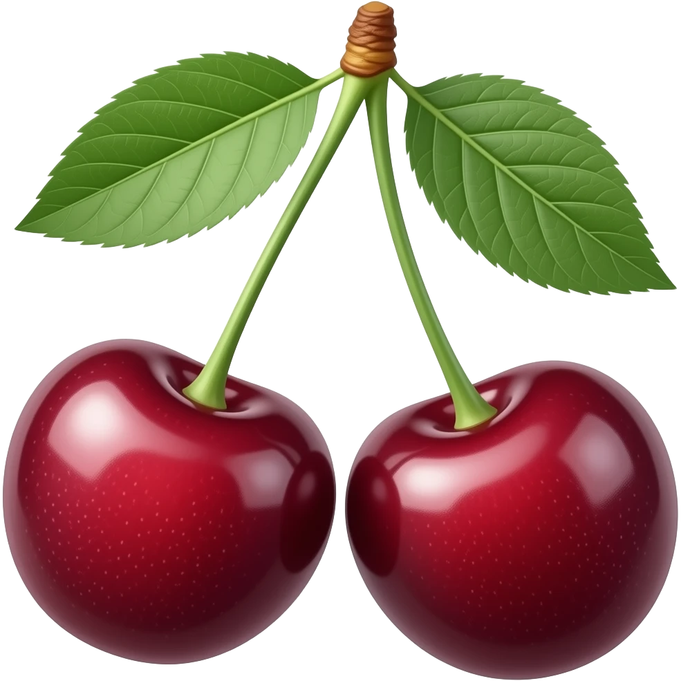 cerezas color burdeo emoji