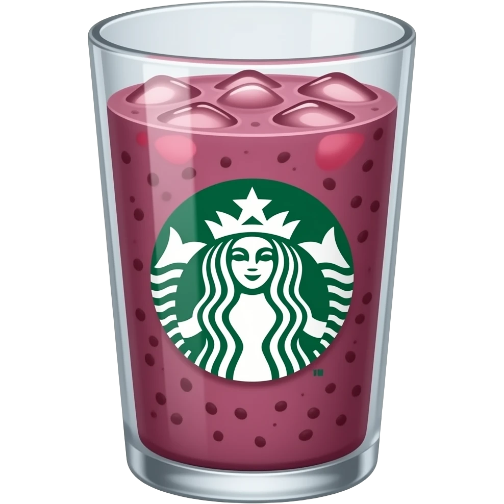 a pink iced strawberry açaí lemonade  refresher with no strawberries included from starbucks with the starbucks logo and NO LID emoji