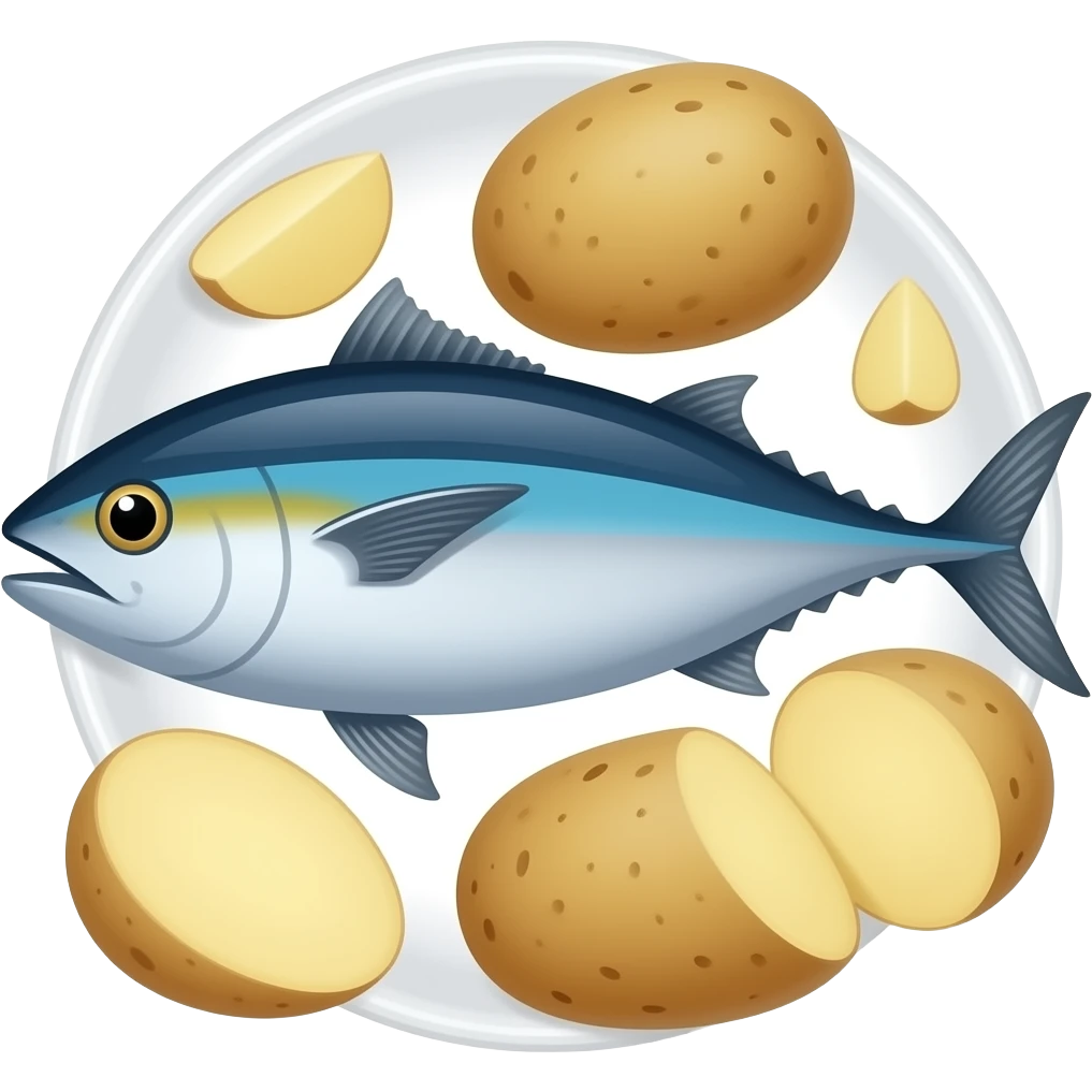 Tunfisk med poteter emoji