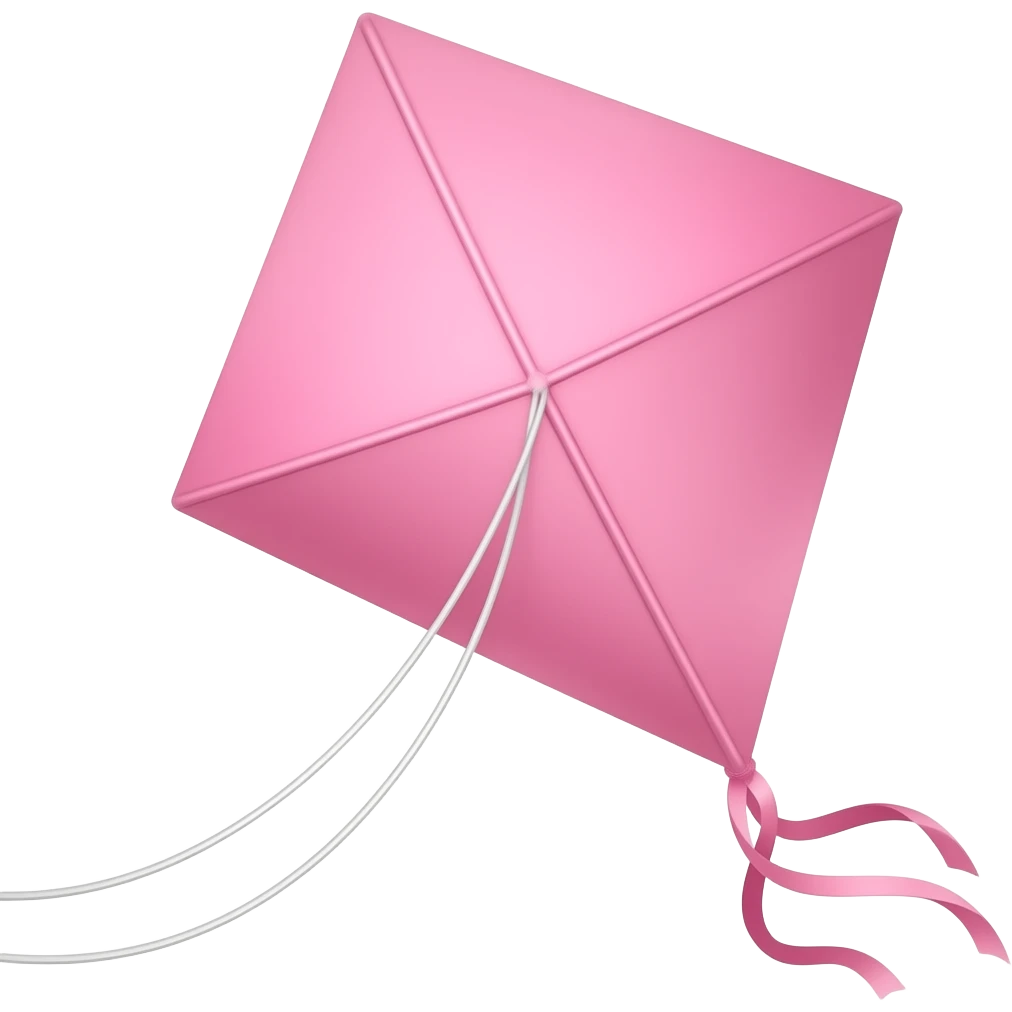 cute pink kite emoji