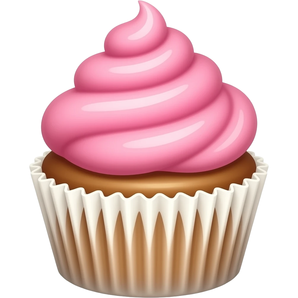 Cupcake with pink icing emoji