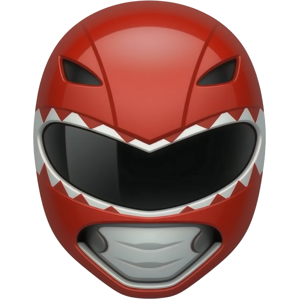 Red Tiger power ranger helmet emoji