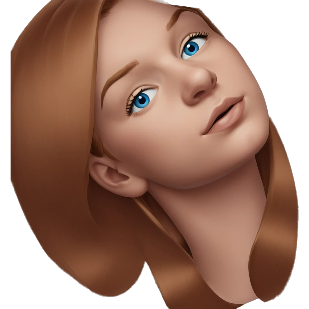 blue eyed girl portrait emoji