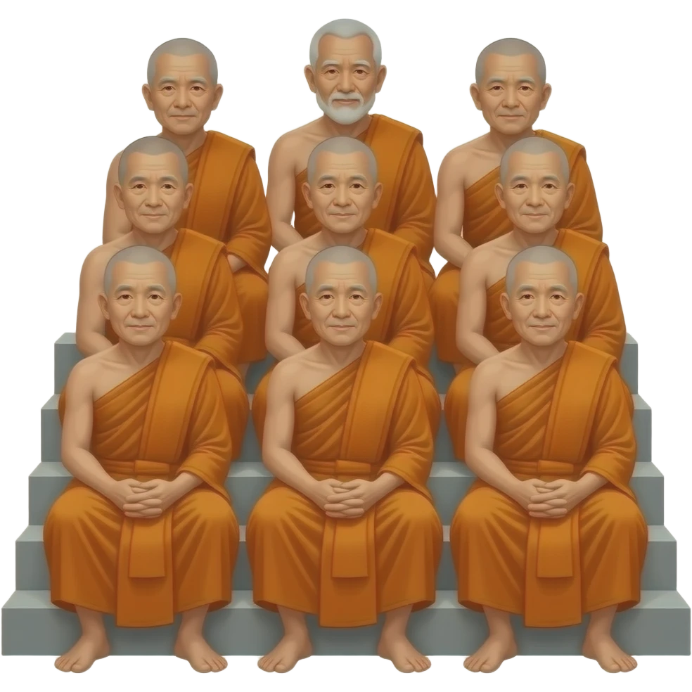 Monks with Orange Shawls emoji