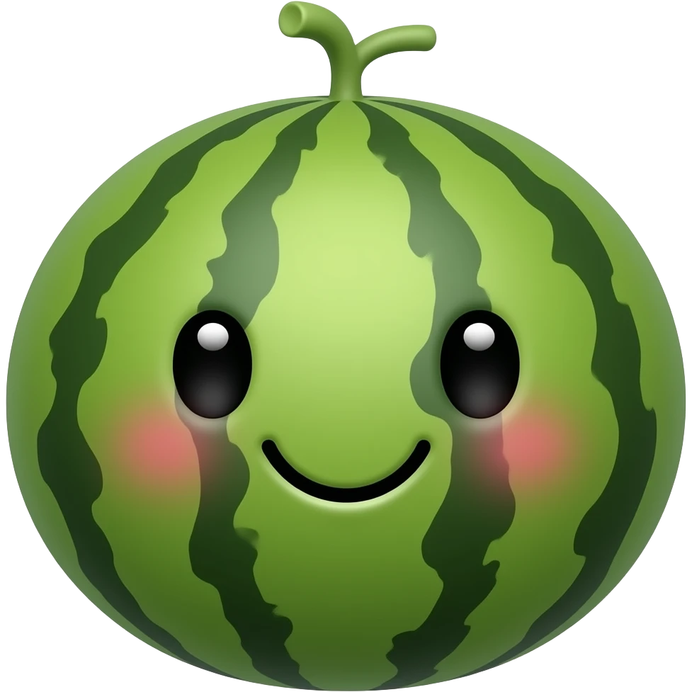 Kawaii watermelon emoji