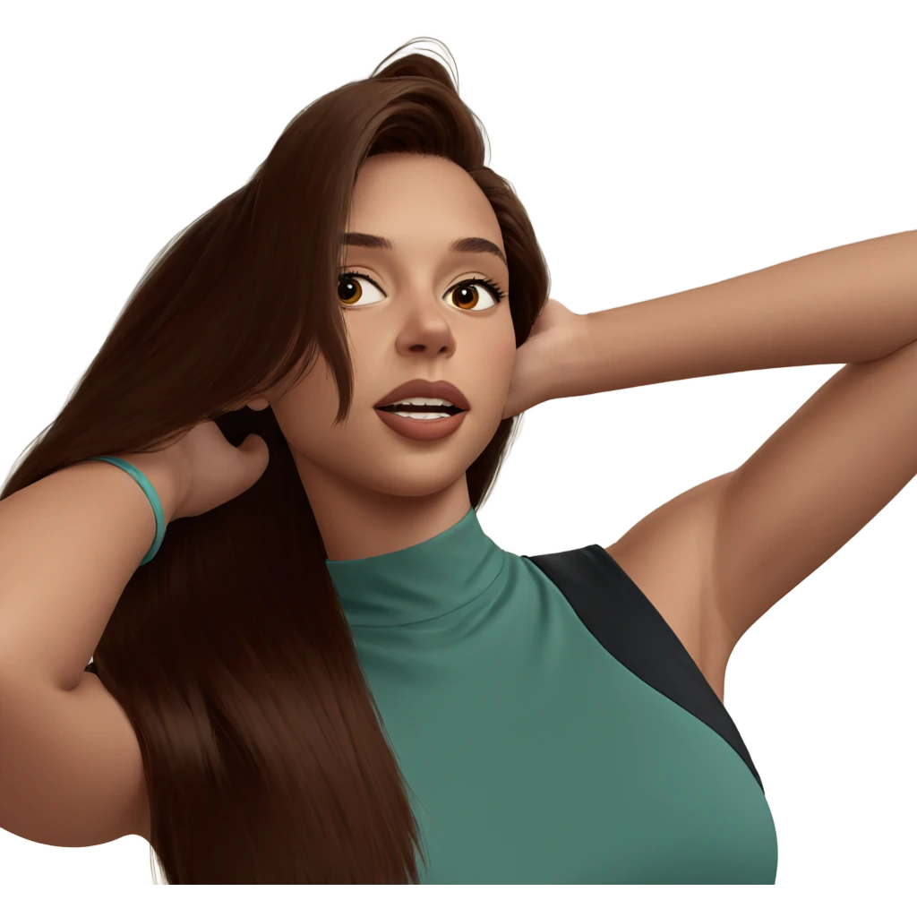 realistic portrait of girl emoji