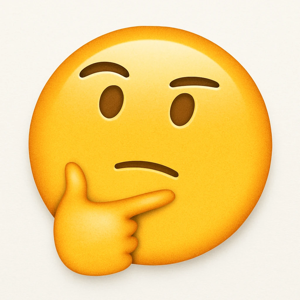 emoji with thinking face emoji