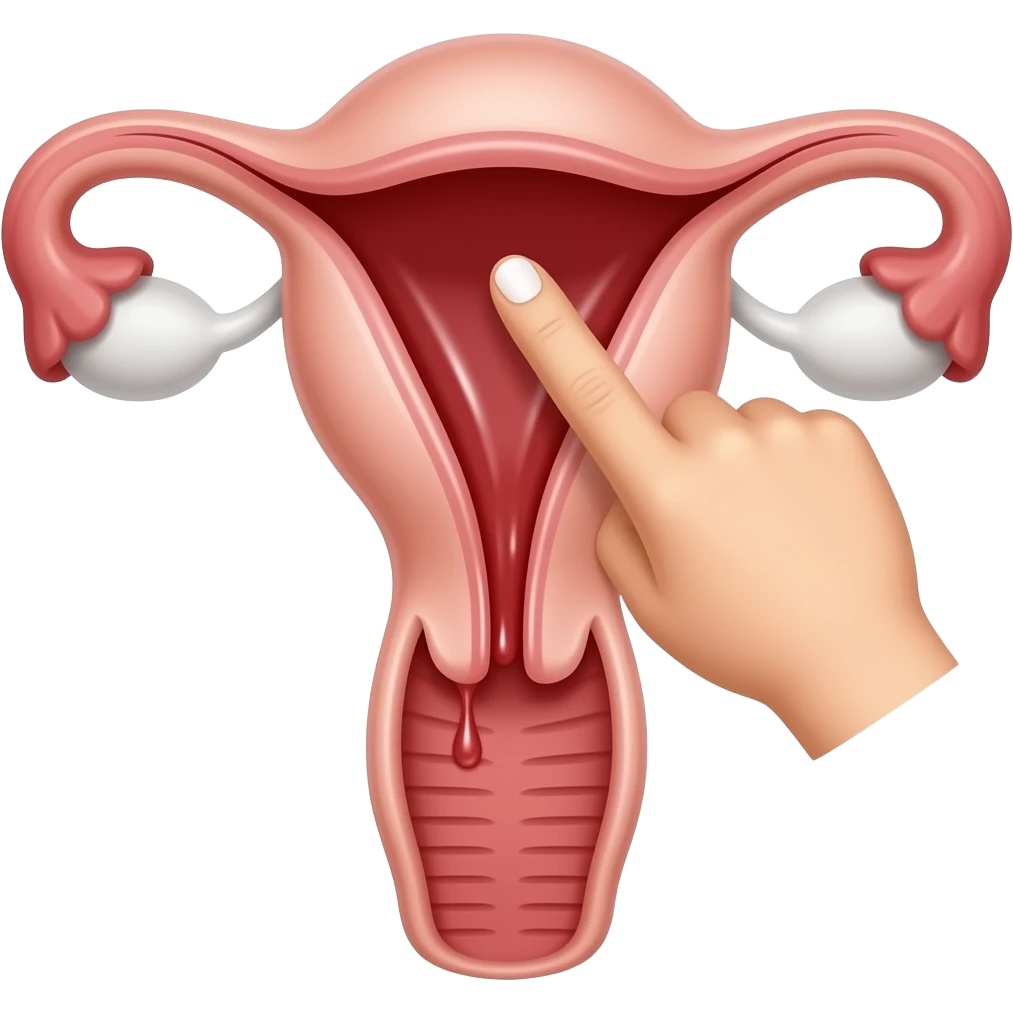 Vagina folds that is dripping with arousal that has fingers in it emoji
