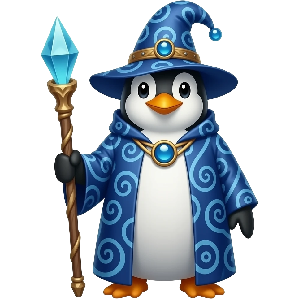 Penguin Wizard emoji