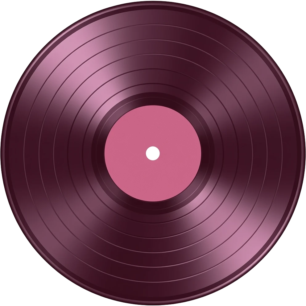 Vinyl record, dark Burgundy with gloss, high quality emoji