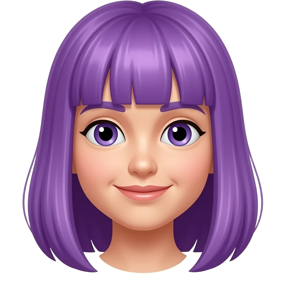 change hair to purple emoji