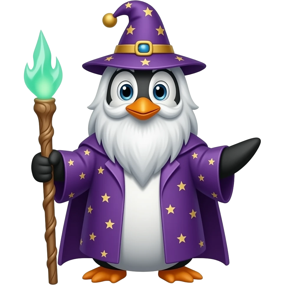 Penguin Wizard emoji