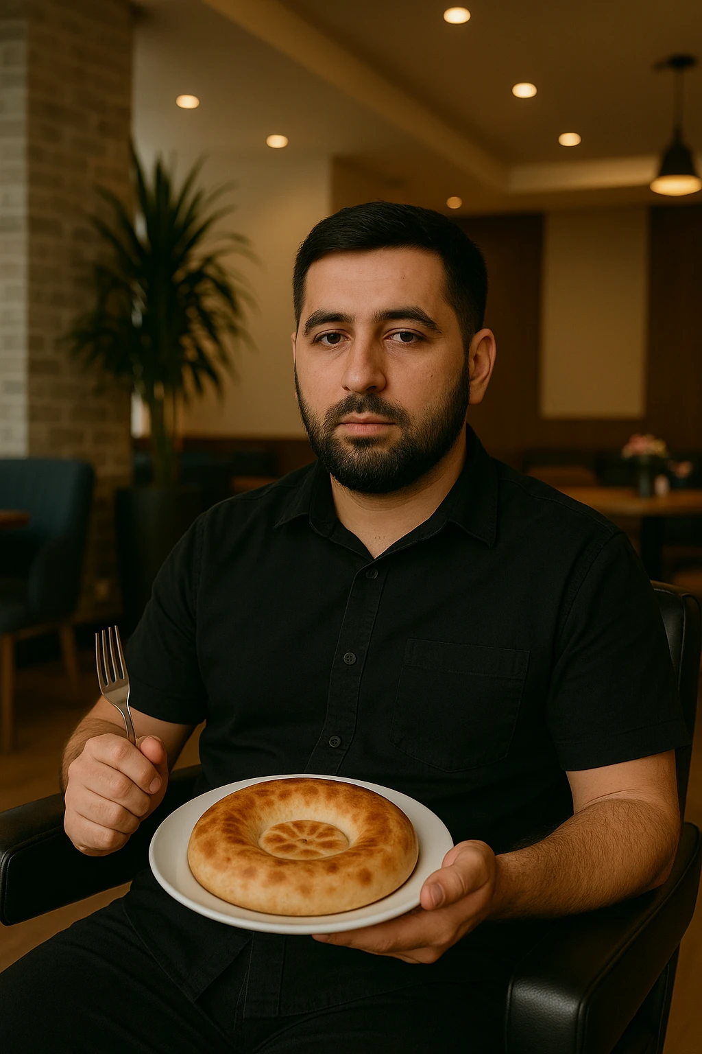 birinchidagi odamni yuziga 2 rasmdagi odamga uxshatib chizib bergin xuddu shunday non yen utirganini emoji