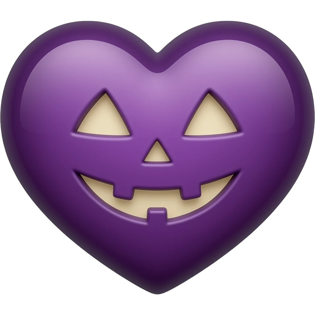 Halloween dark purple heart emoji