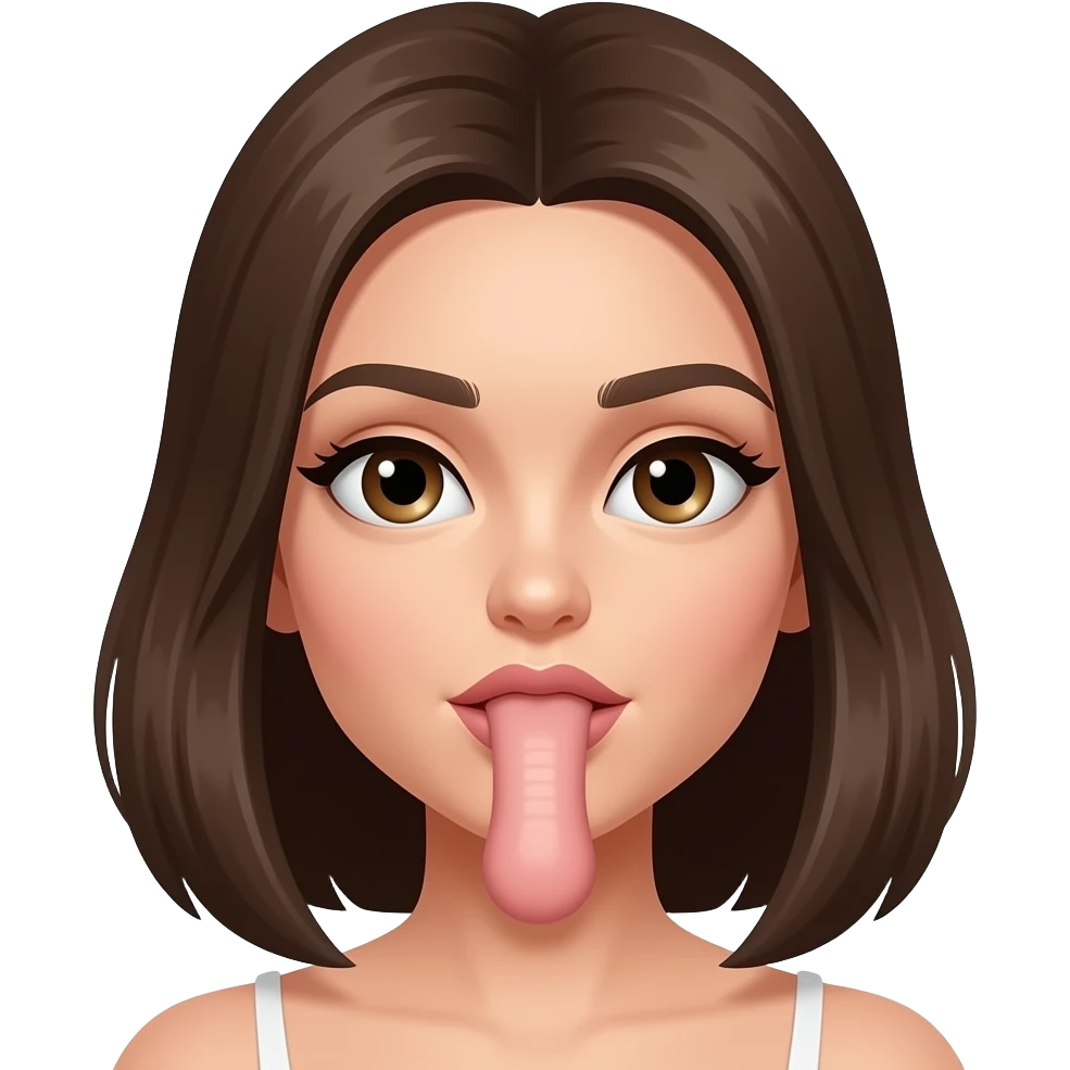 Une meuf qui suce une bite emoji