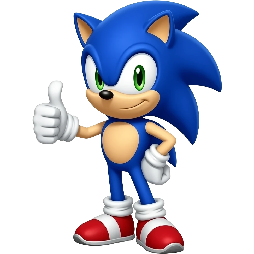 Sonic the hedgehog thumbs up emoji