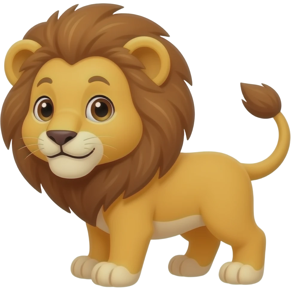 Cartoon lion cub emoji