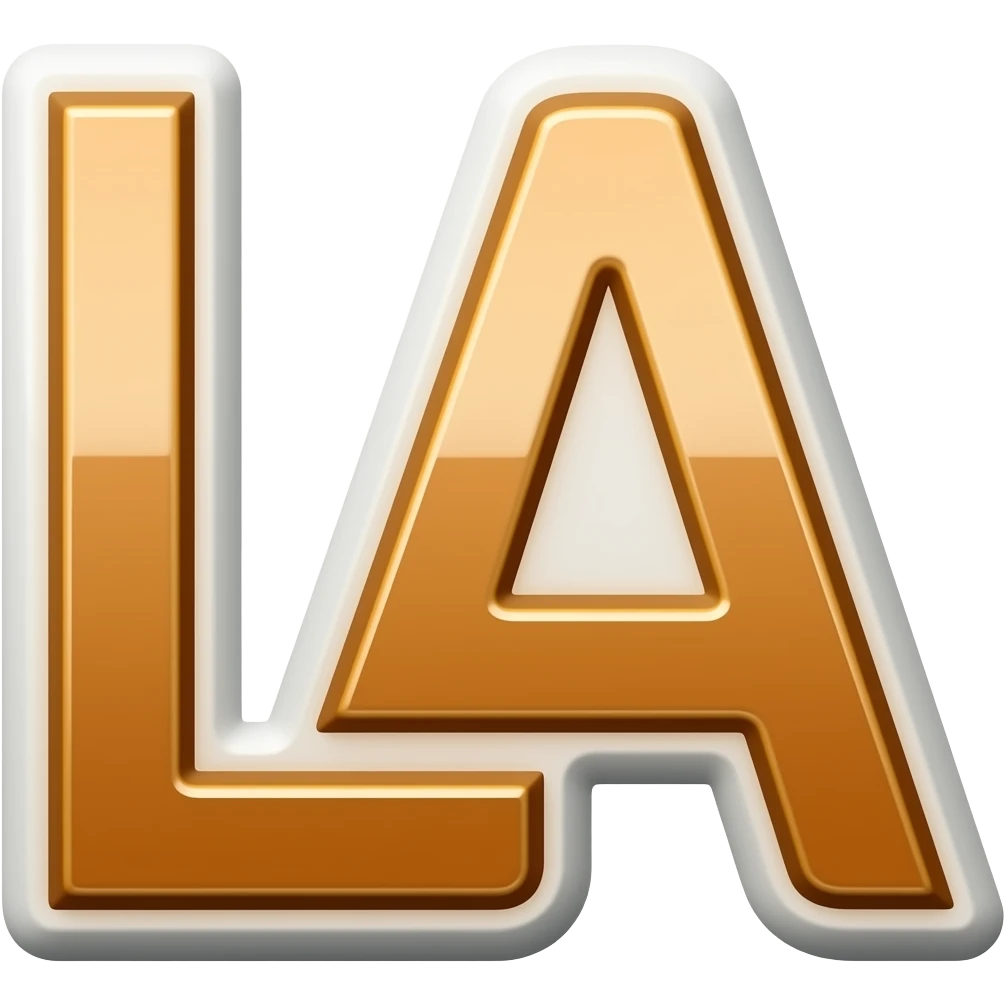 les lettres LA pour los angeles en moji emoji