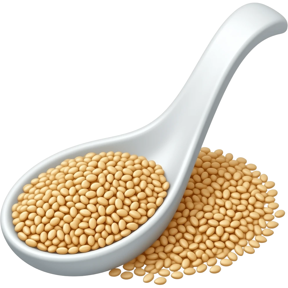 sesame seeds in a spoon emoji