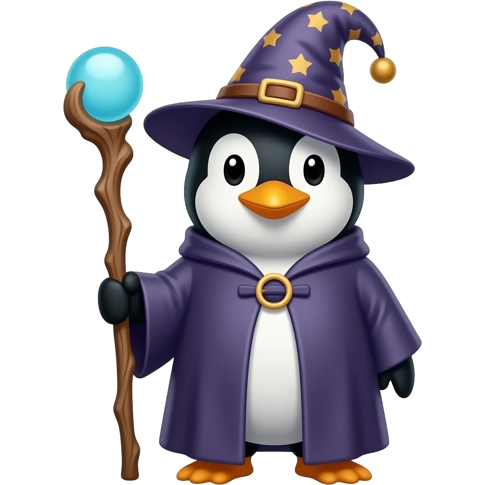 Penguin Wizard emoji