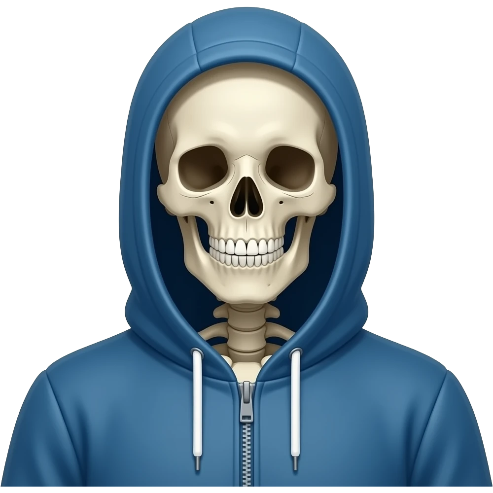 sans the skeleton with blue jacket it looks like a hoodie emoji