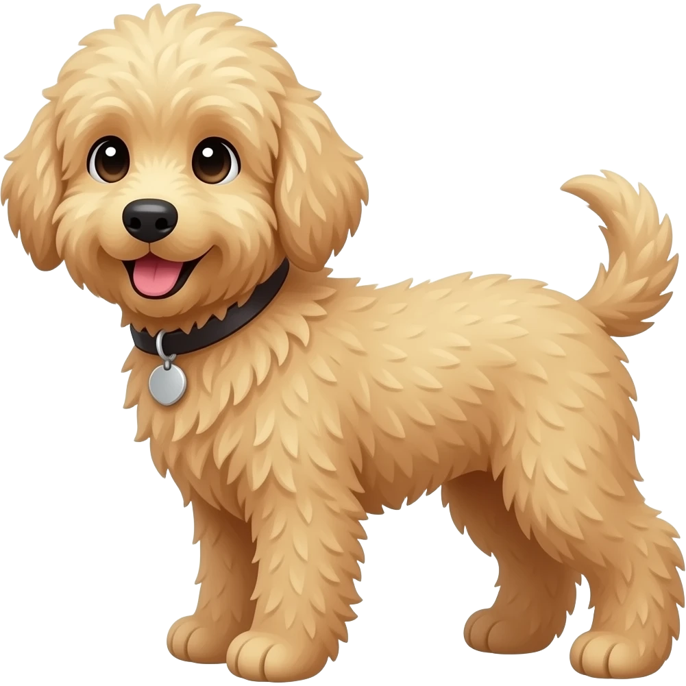 Dog that is a golden doodel emoji