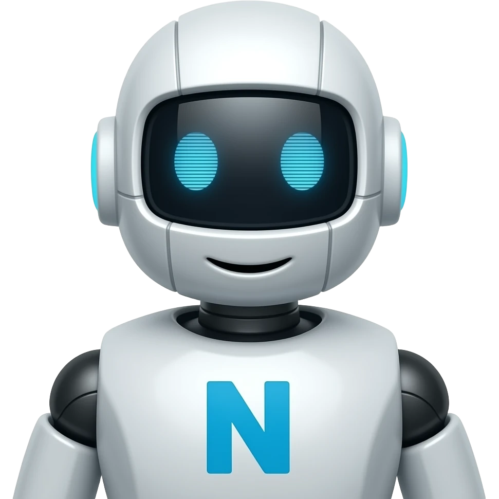 Сгенерируй эмодзи РОБОТА ИССКУСТВЕННОГО ИНТЕЛЕКТА С БУКВОЙ N! emoji