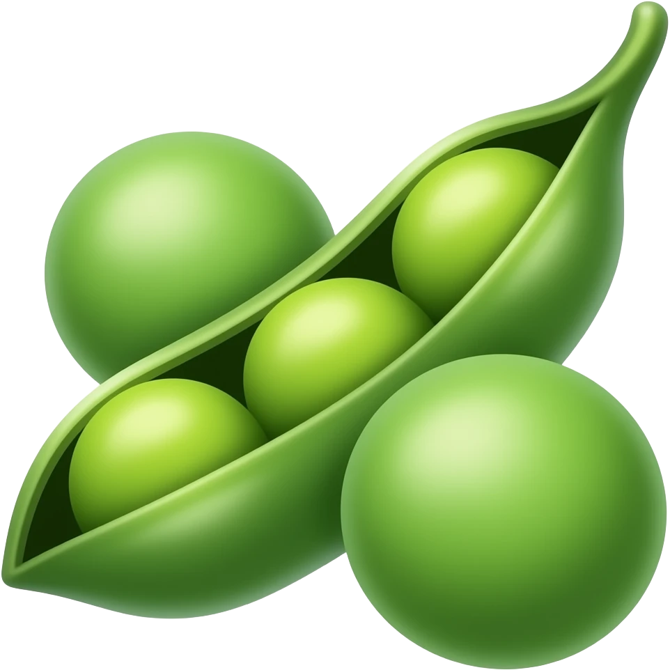3 peas emoji