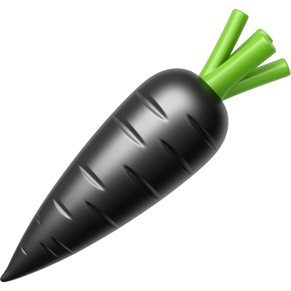 Black vegetable emoji