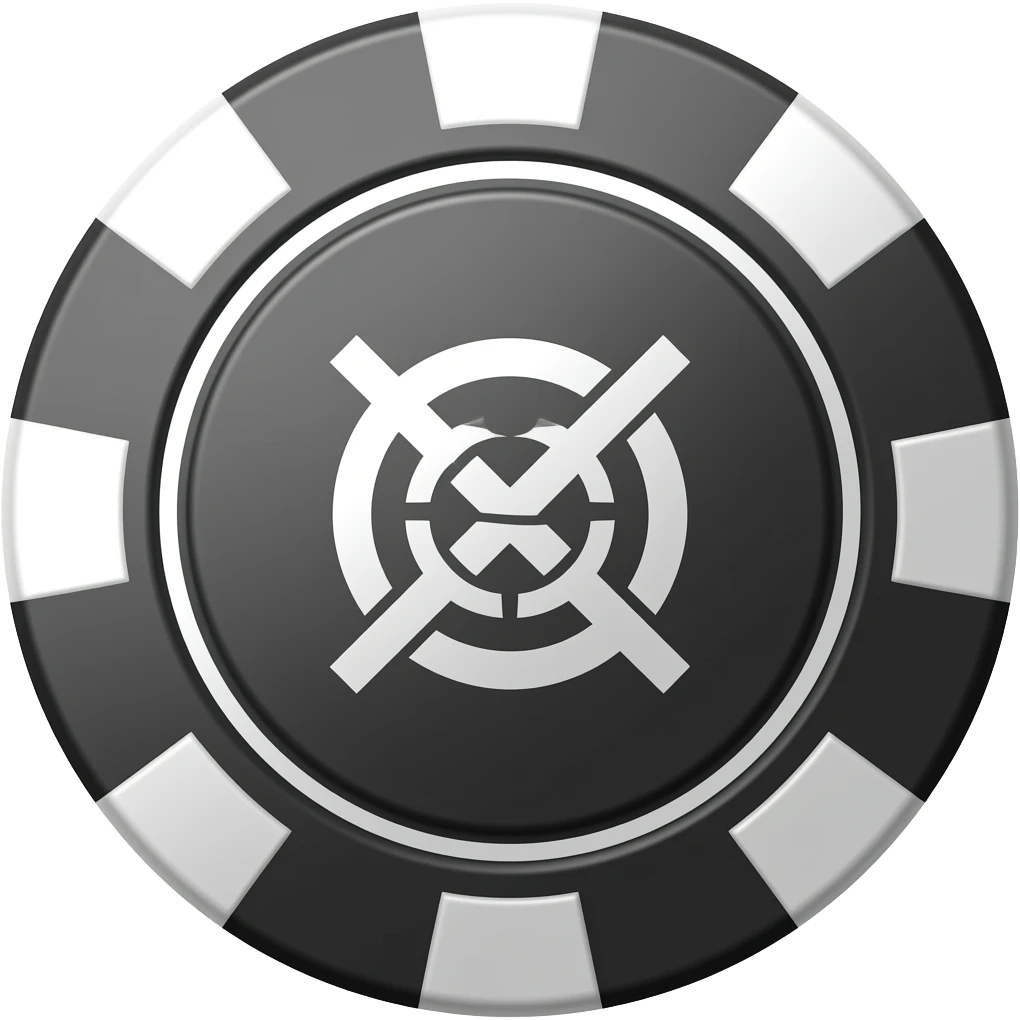 Poker Chip with KLingon Symbol and no shadow and transparent background and no text emoji