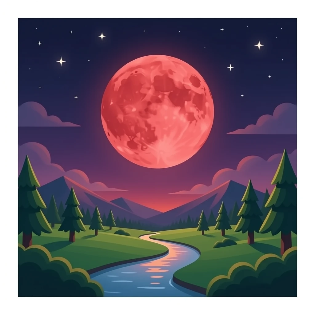 Red moon emoji