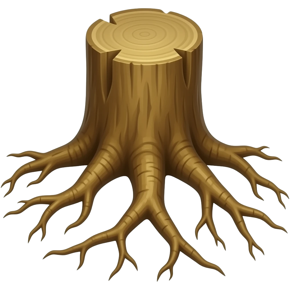 5 roots from bottom of tree emoji