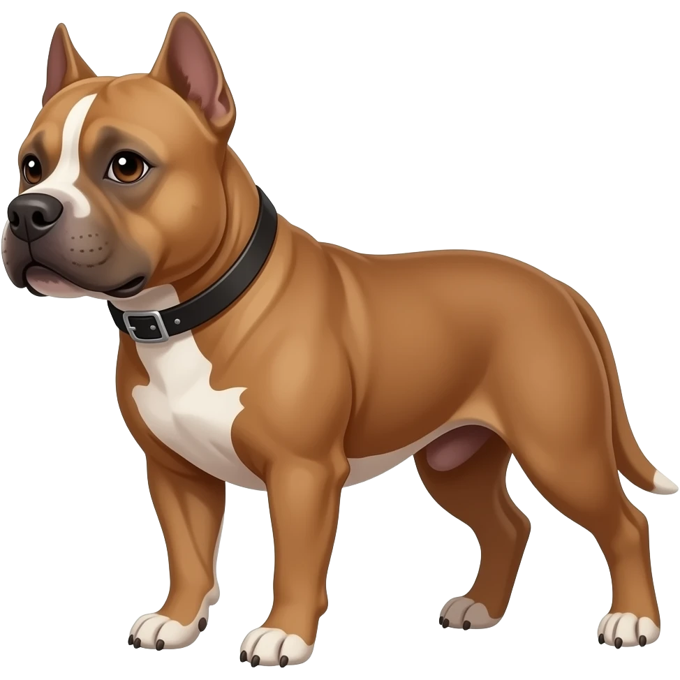 American Pit Bull Terrier all brown skin color emoji