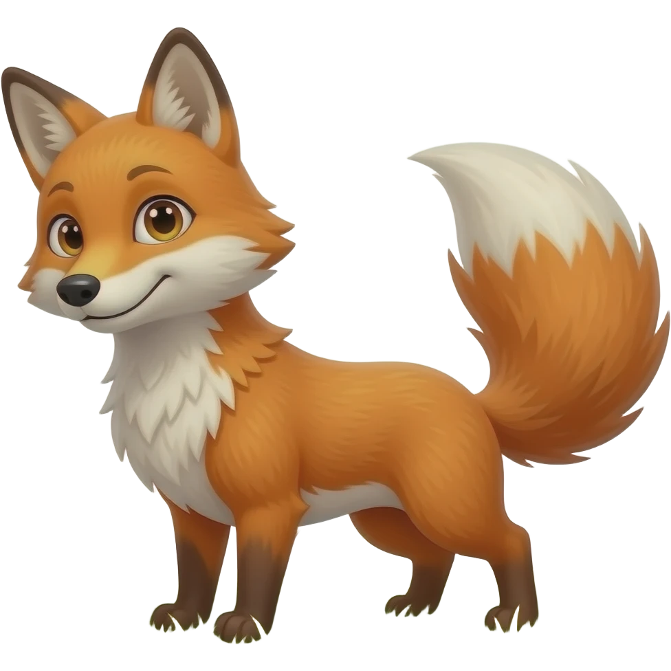 A grassy fox without a magical voice emoji