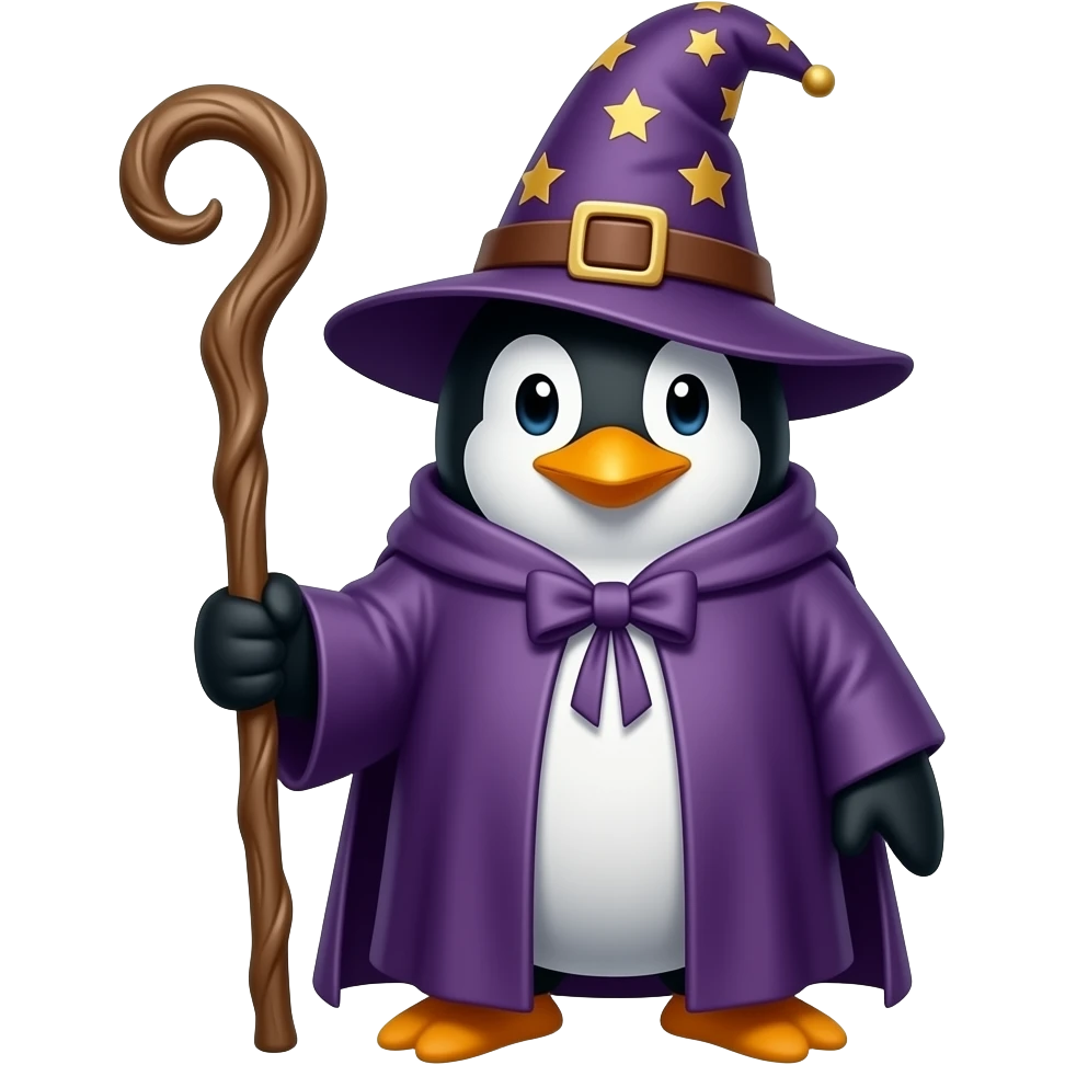 Penguin Wizard emoji